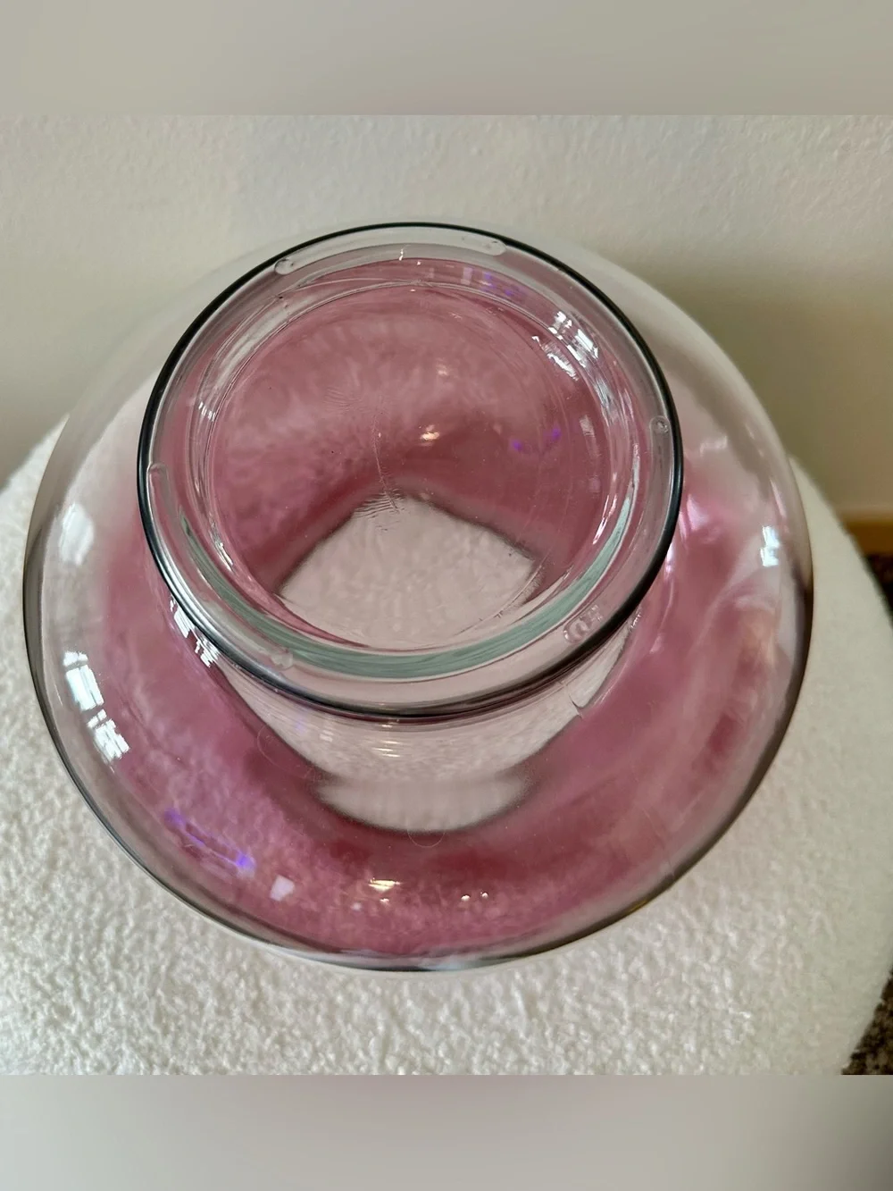 Mainstays 8” Purple Ombre Glass Hurricane Pillar Candle Holder